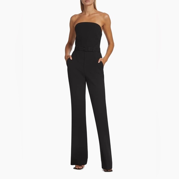 NWT A.L.C. Kate Strapless Belted Jumpsuit Black Size 2 – Missing Belt - Picture 2 of 9